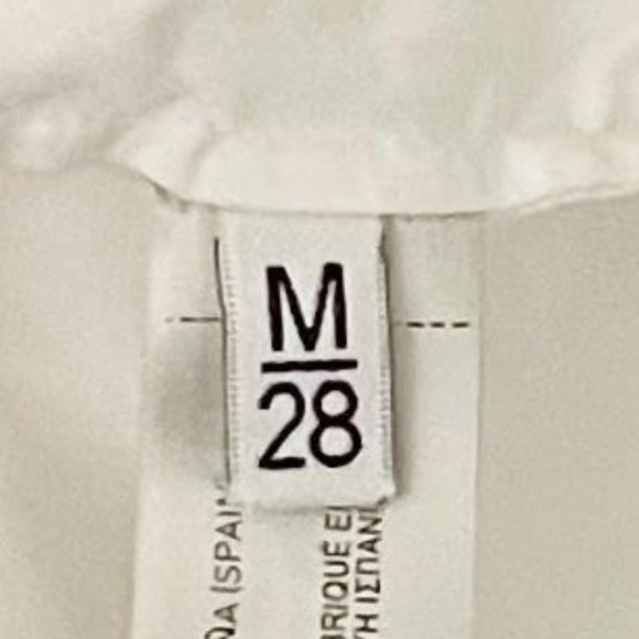 Uterque Made in Spain Medium White Lace Up V Neck Short Sleeve Lagonlook  Top - Picture 6 of 8